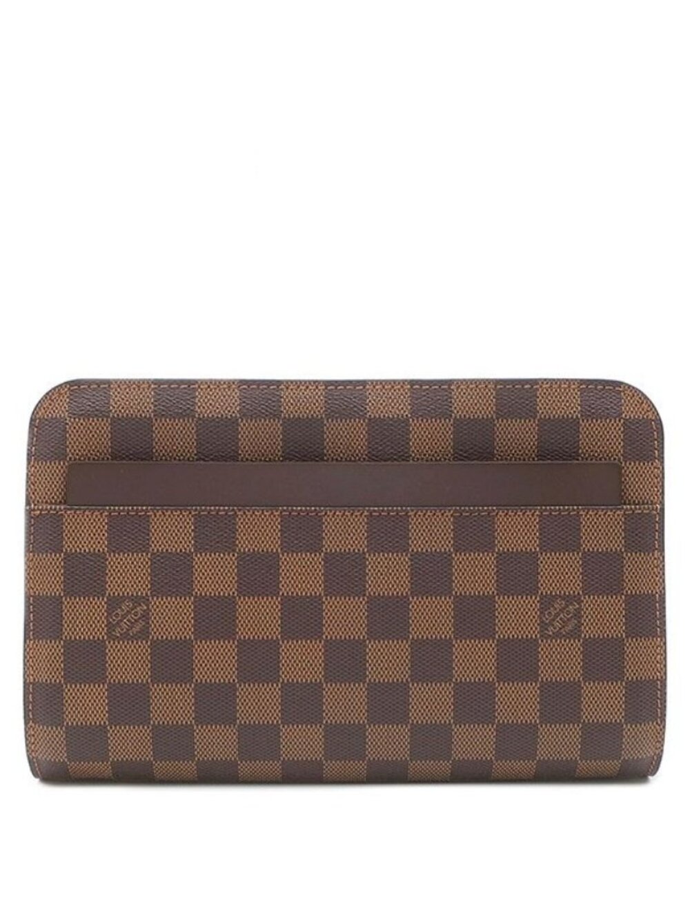 Louis Vuitton Second Saint Louis Damier Canvas Ebene Gold Brown Clutch
